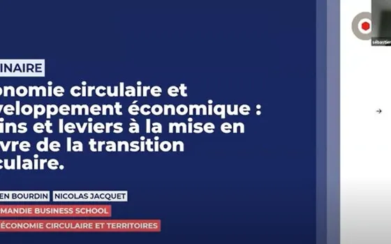 Webinaire Décryptages : économie circulaire et développement économique